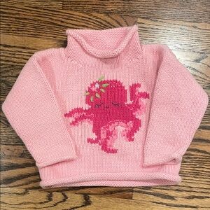 Red Wagon Boston Pink Octopus Knit Sweater